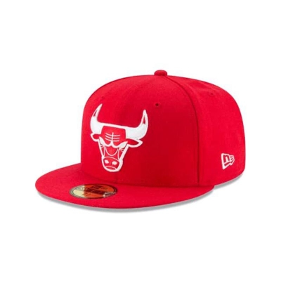 Red Chicago Bulls Hat - New Era NBA 59FIFTY Fitted Caps USA3854210